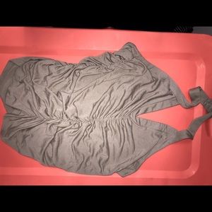 Mossimo ladies size XL light brown halter top dress shirt